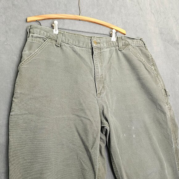 Carhartt B11 MOS Dungaree Fit Work Pants Men’s 38"x31" Moss Green  A3-28 - Picture 2 of 5